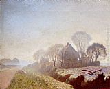 Sir George Clausen Famous Paintings - Morning In November